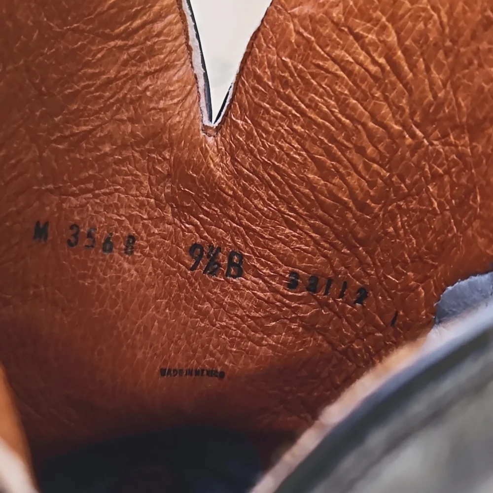 Lucchese All Leather Western Boots Grey, Purple Inlay 9.5 B - Picture 8 of 10